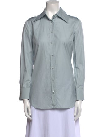 Gucci 2022 Long Sleeve Button-Up Top