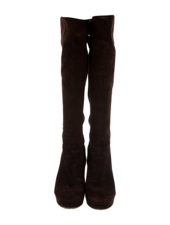 Gucci Interlocking G Logo Suede Boots