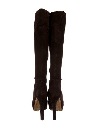 Gucci Interlocking G Logo Suede Boots