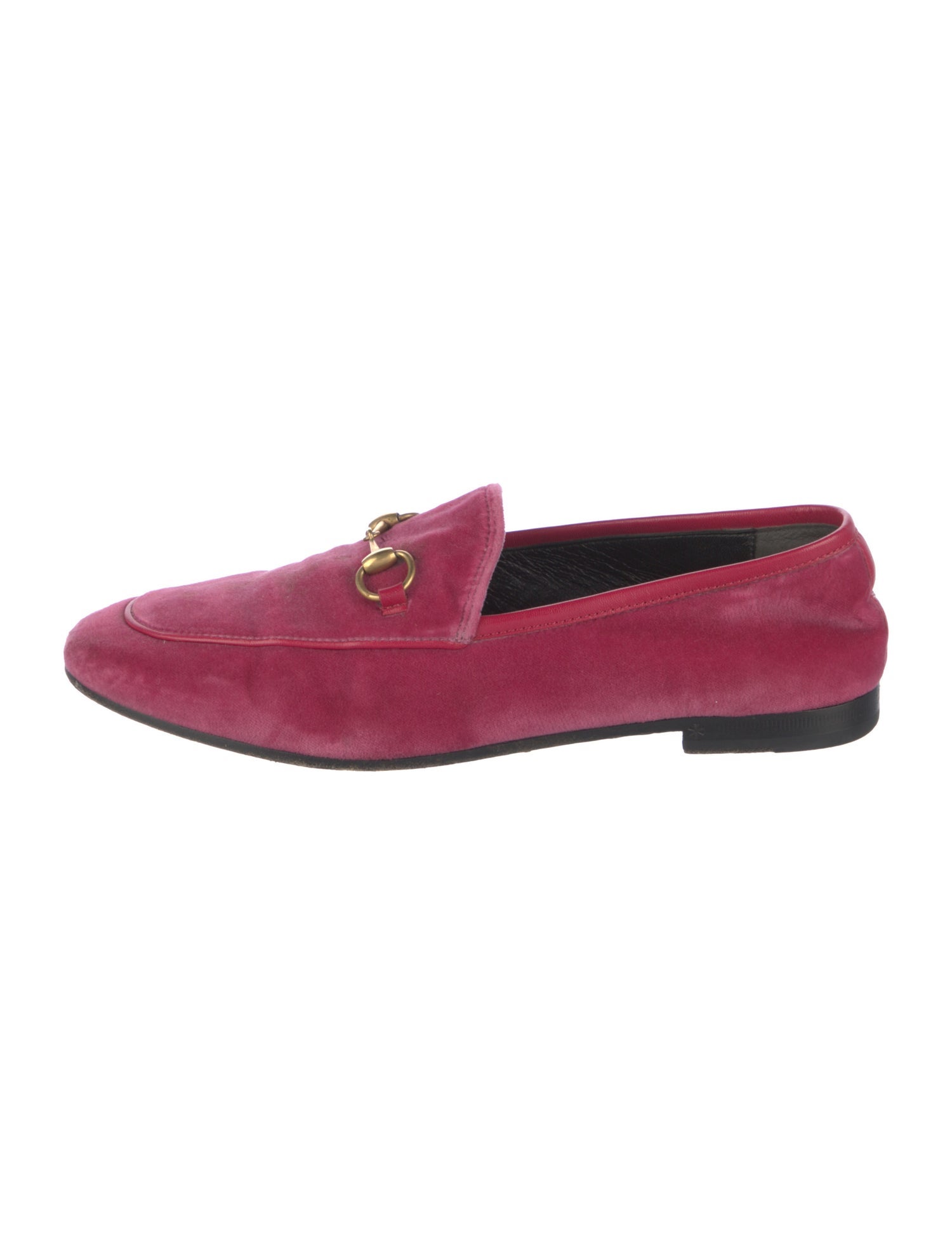 Gucci Horsebit Accent Velvet Loafers