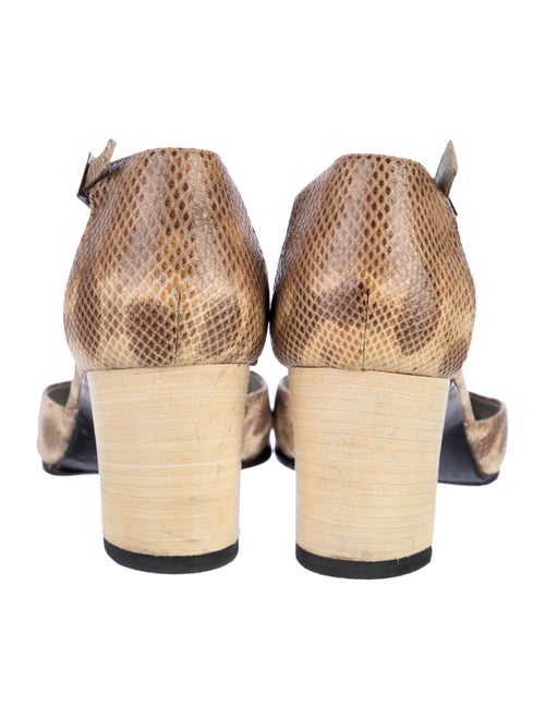 Gucci Python Animal Print D'Orsay Pumps