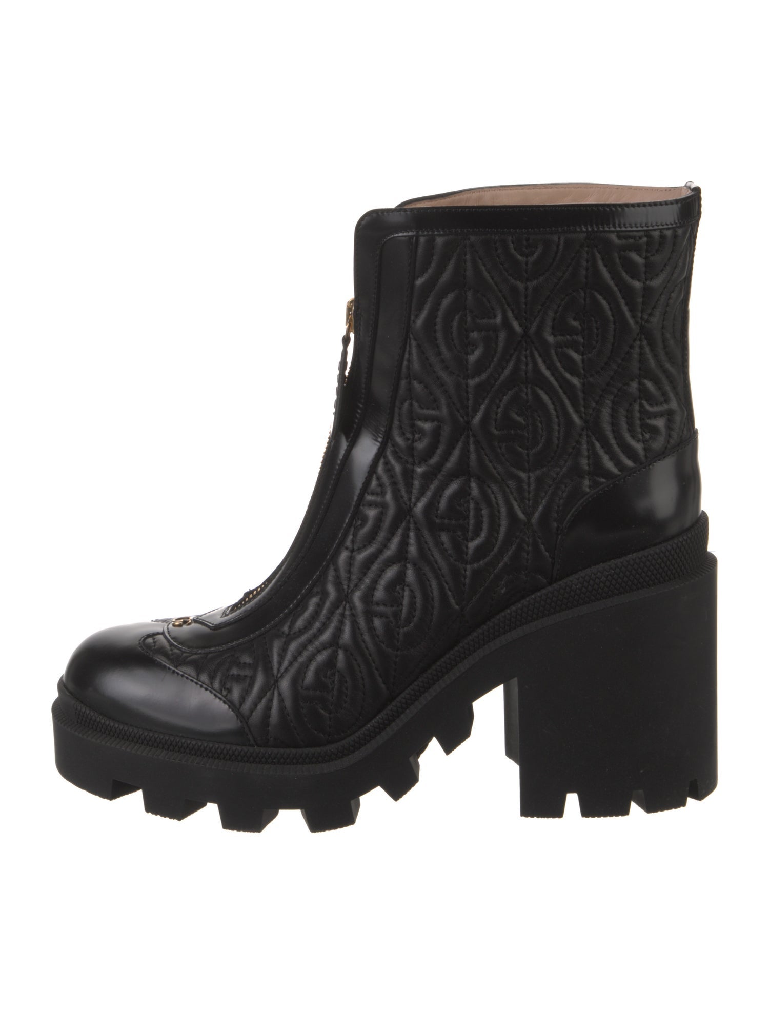 Gucci GG Logo Leather Boots