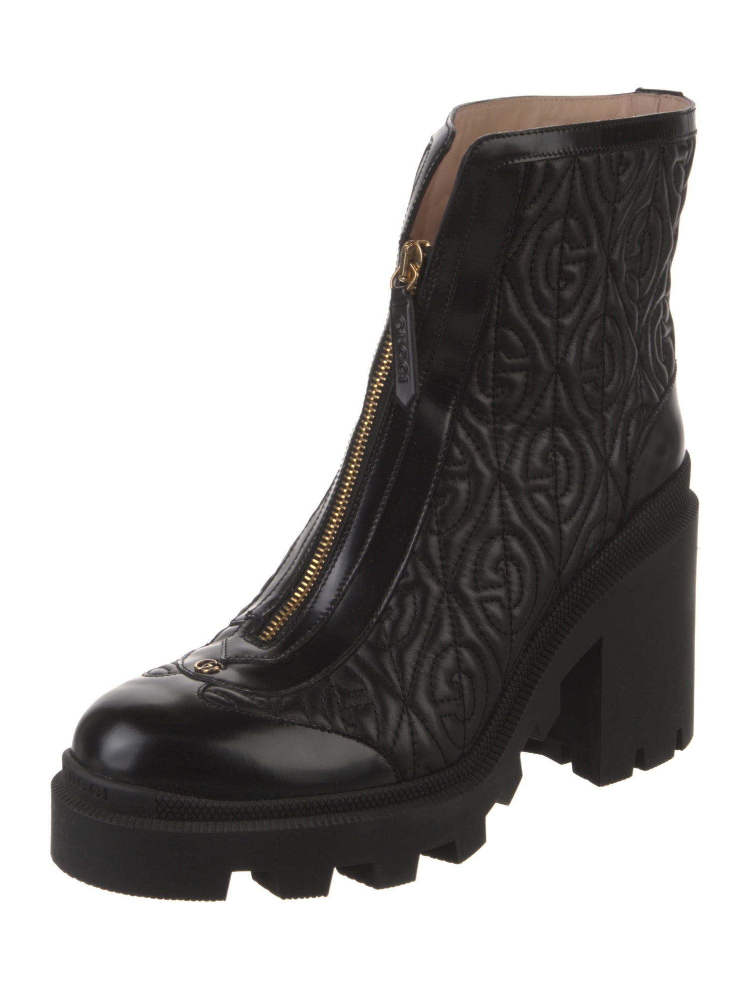 Gucci GG Logo Leather Boots