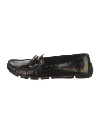 Gucci Web Accent Patent Leather Loafers