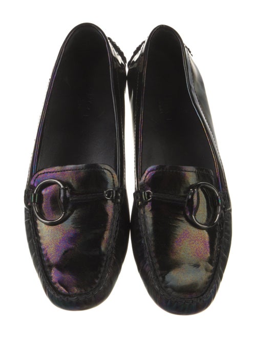 Gucci Web Accent Patent Leather Loafers