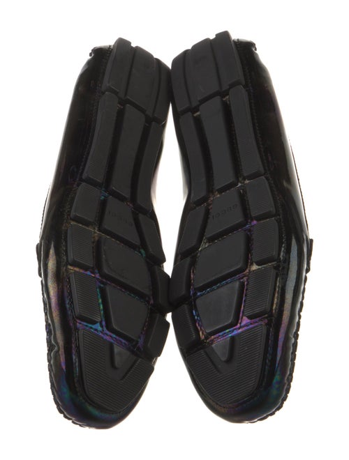 Gucci Web Accent Patent Leather Loafers