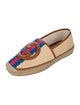 Gucci Interlocking G Logo Straw Espadrilles