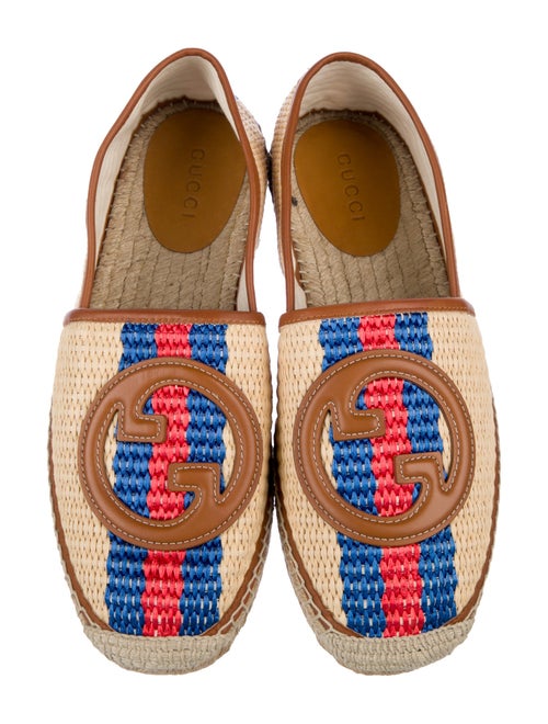 Gucci Interlocking G Logo Straw Espadrilles