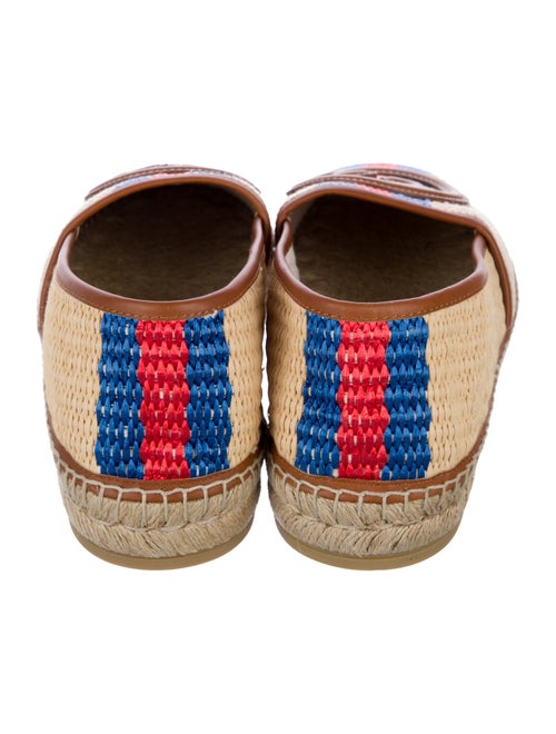 Gucci Interlocking G Logo Straw Espadrilles