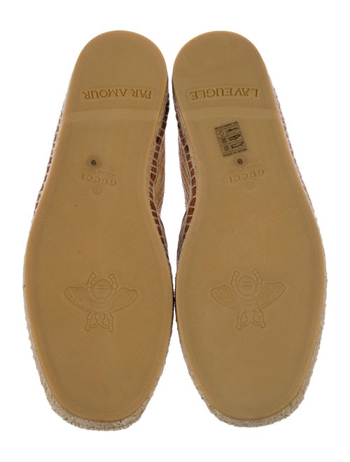 Gucci Interlocking G Logo Straw Espadrilles