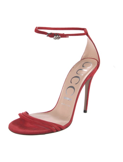 Gucci Double G Logo Suede Sandals