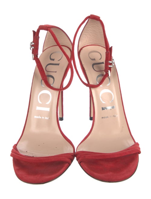 Gucci Double G Logo Suede Sandals