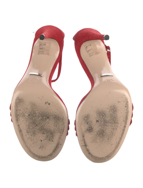 Gucci Double G Logo Suede Sandals