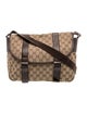 Gucci GG Canvas GG Canvas Double Buckle Flap Crossbody Bag Small
