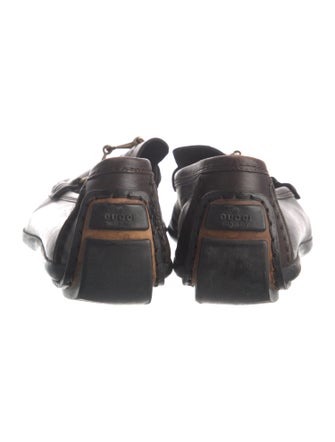 Gucci Horsebit Accent Leather Loafers