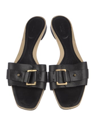 Gucci Sukey Logo Leather Slides