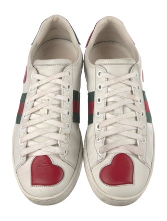 Gucci Web Accent Leather Sneakers