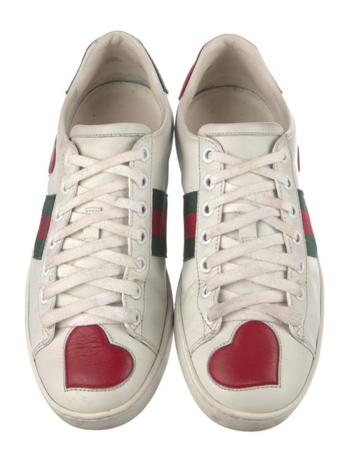 Gucci Web Accent Leather Sneakers