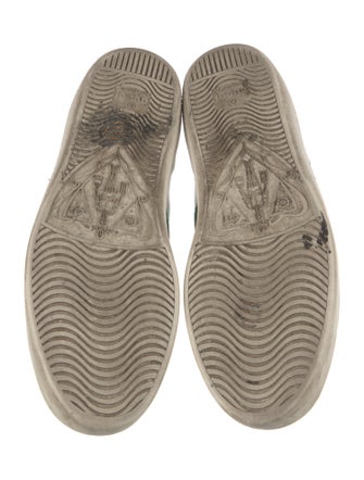 Gucci Web Accent Leather Sneakers