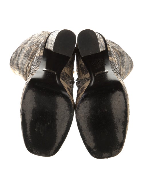 Gucci Horsebit Accent Snakeskin Boots