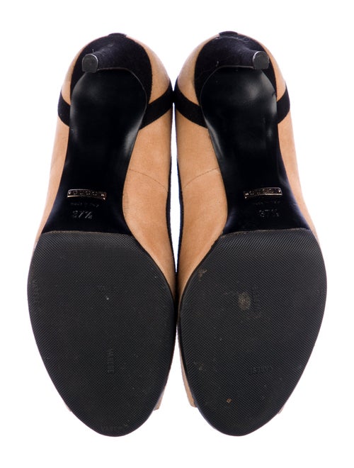 Gucci Suede Colorblock Pattern Pumps