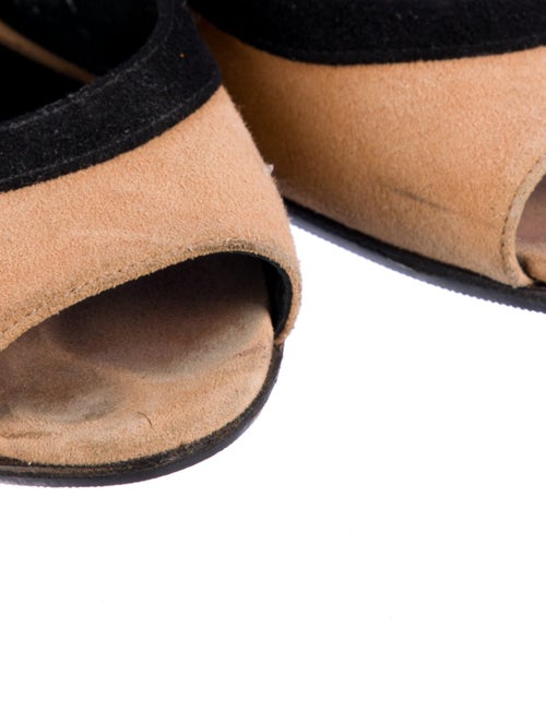 Gucci Suede Colorblock Pattern Pumps