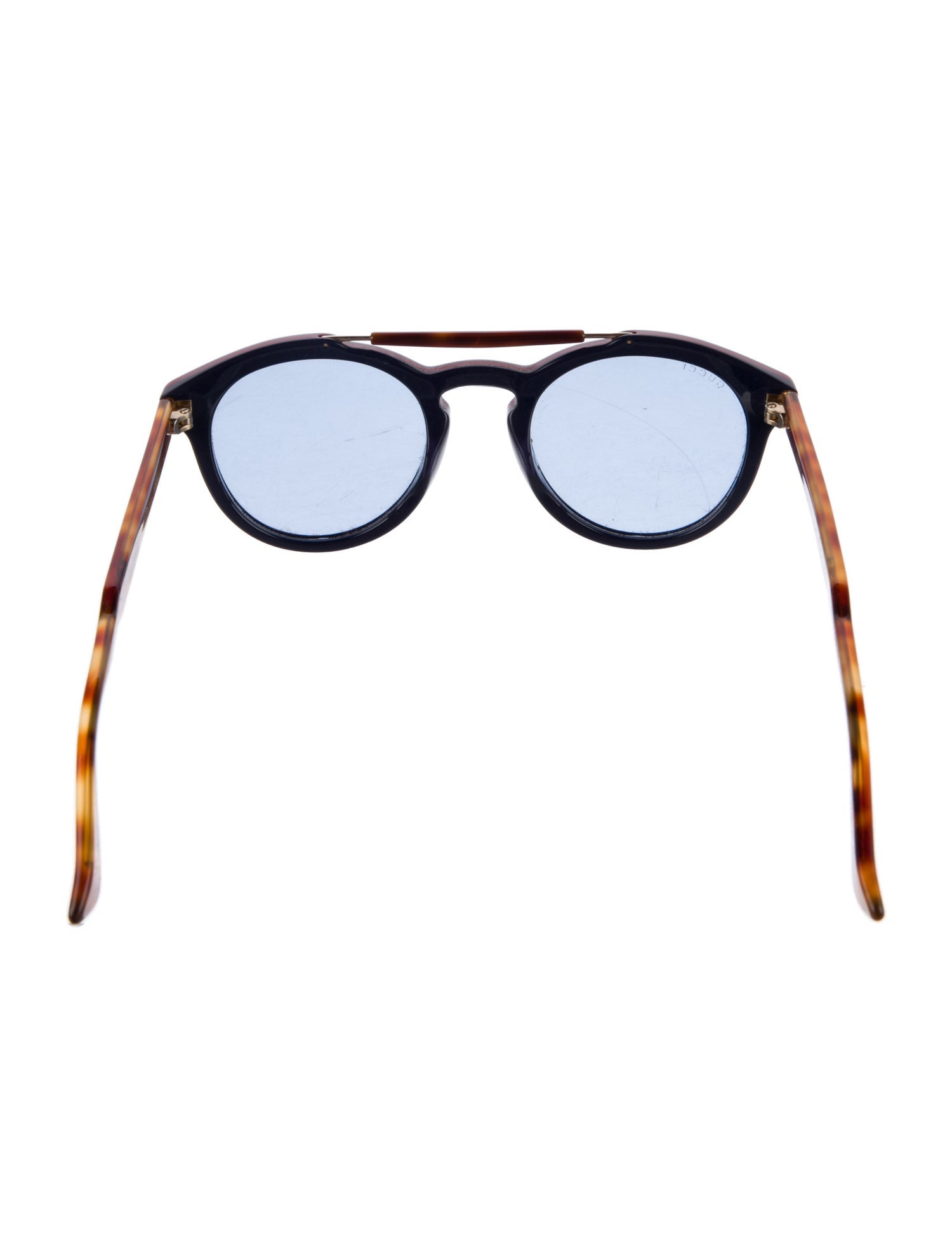 Gucci Sylvie Web Accent Round Sunglasses