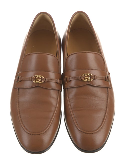 Gucci Interlocking G Logo Leather Loafers