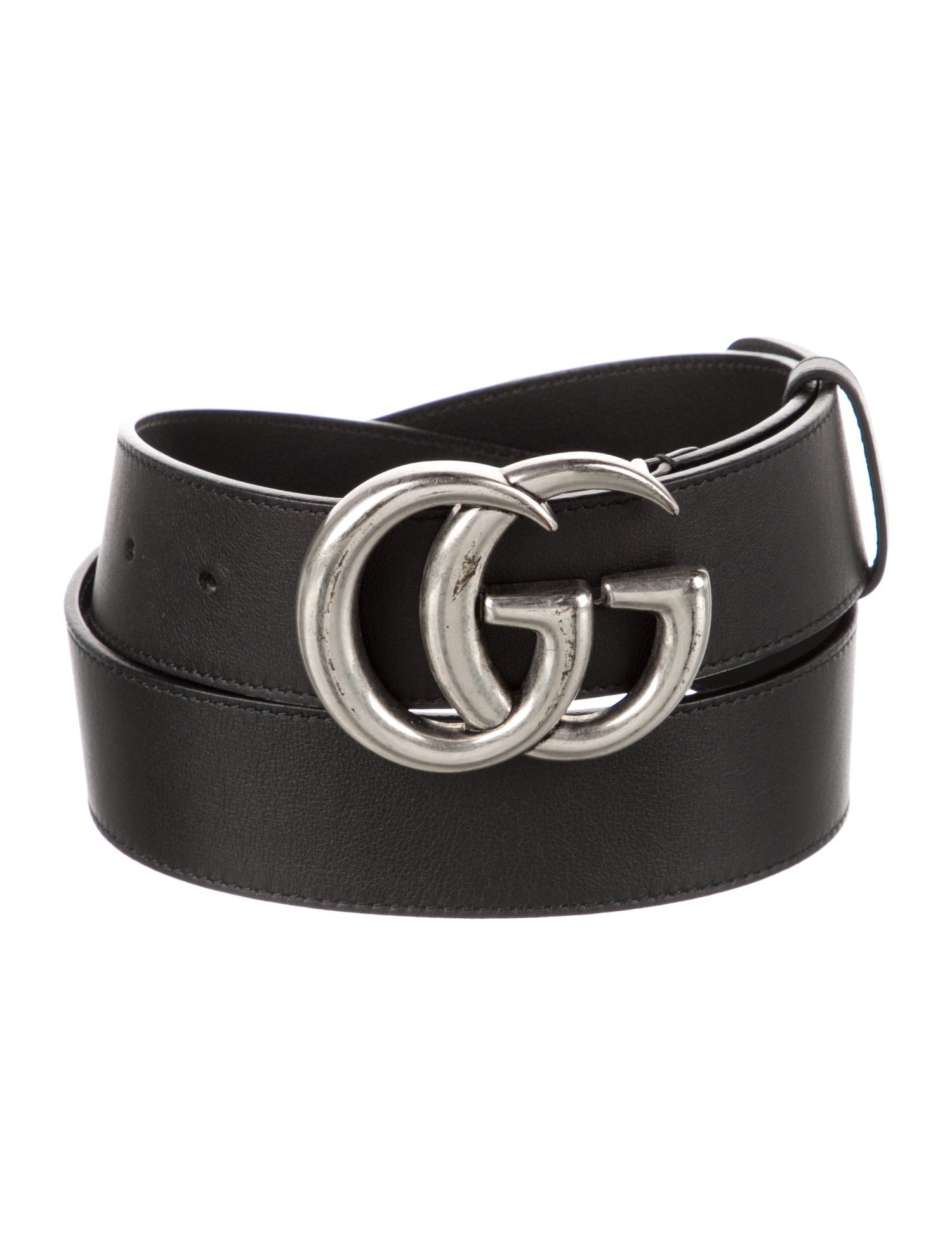 Gucci Double G Logo Skinny Belt