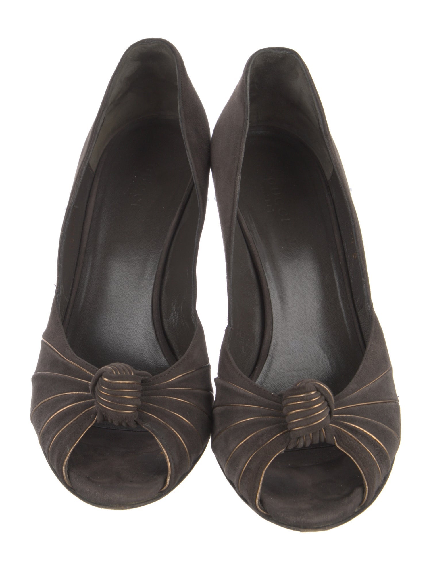 Gucci Suede Striped Pumps