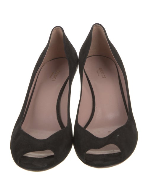 Gucci Interlocking G Logo Suede Pumps