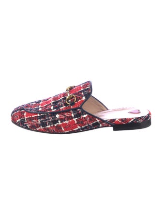 Gucci Tweed Tweed Pattern Mules