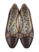 Gucci Leather Bow Accents Ballet Flats