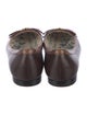 Gucci Leather Bow Accents Ballet Flats