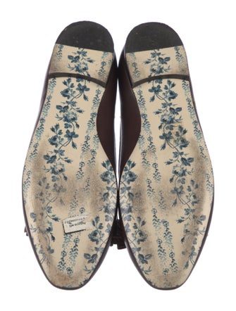 Gucci Leather Bow Accents Ballet Flats