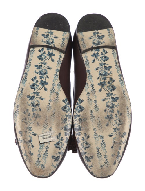 Gucci Leather Bow Accents Ballet Flats
