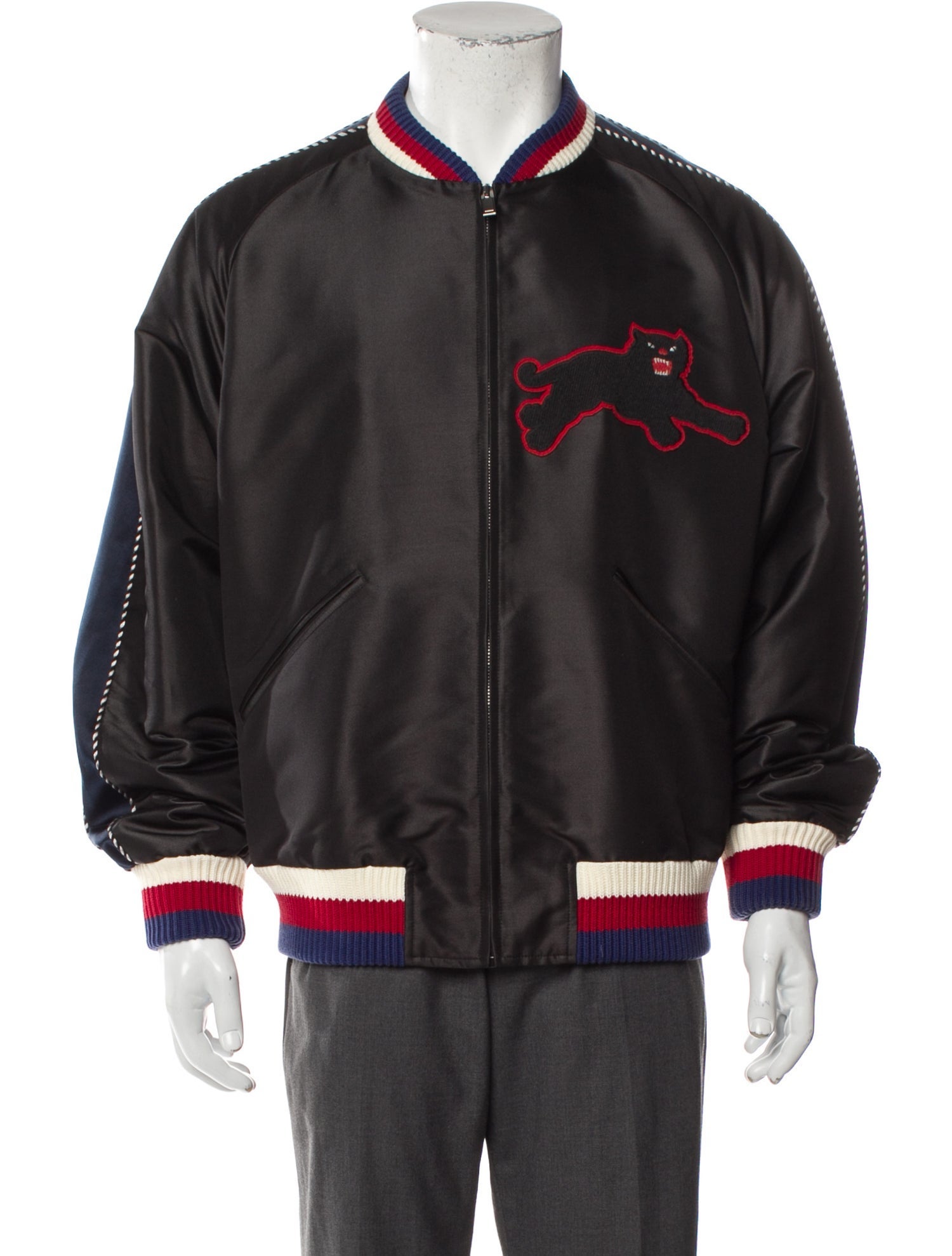 Gucci 2017 Sylvie Web Accent Bomber Jacket