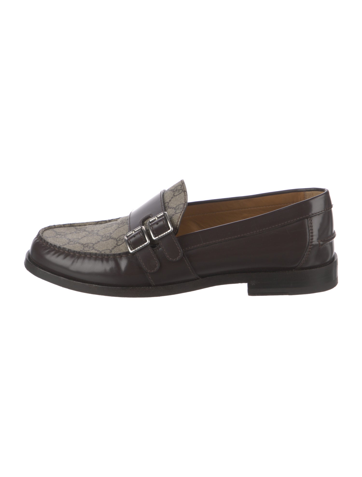 Gucci GG Supreme Leather Dress Loafers