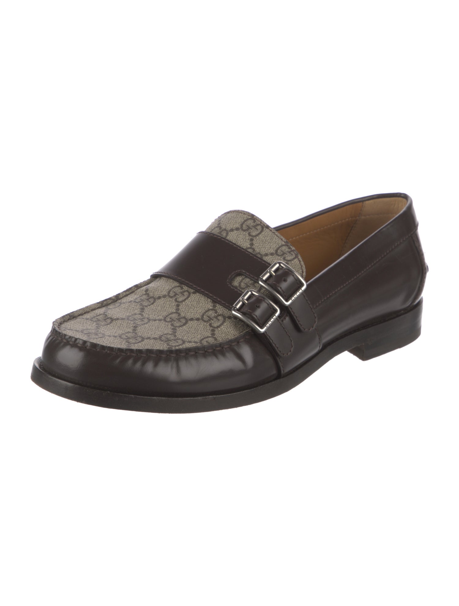 Gucci GG Supreme Leather Dress Loafers