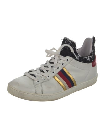 Gucci Sylvie Web Accent Leather Sneakers