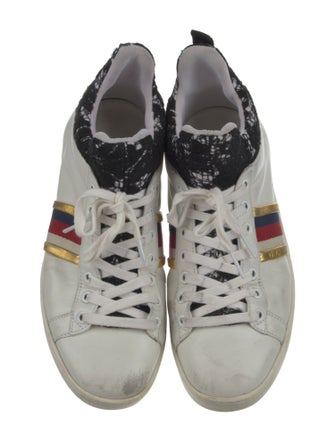 Gucci Sylvie Web Accent Leather Sneakers