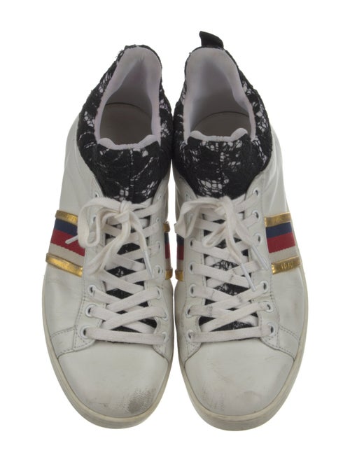 Gucci Sylvie Web Accent Leather Sneakers