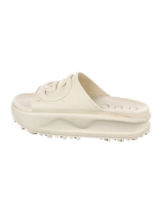 Gucci Interlocking G Logo Rubber Slides