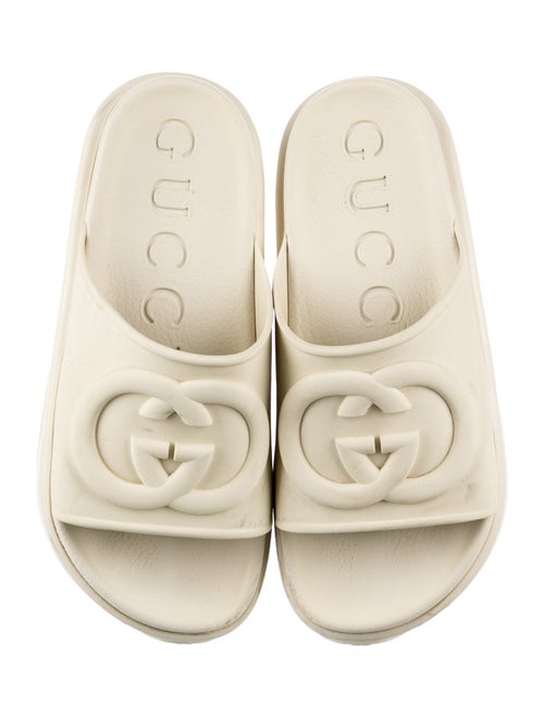Gucci Interlocking G Logo Rubber Slides