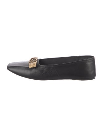 Gucci Interlocking G Logo Leather Flats