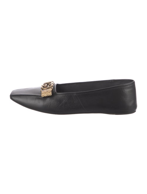 Gucci Interlocking G Logo Leather Flats