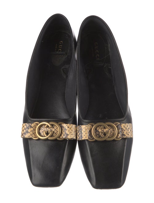 Gucci Interlocking G Logo Leather Flats