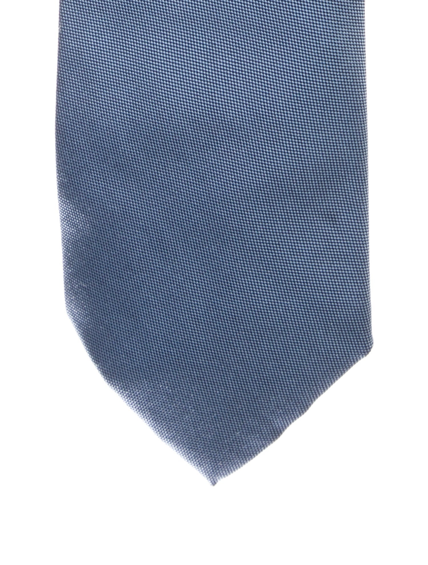 Gucci Solid Blue Silk Tie
