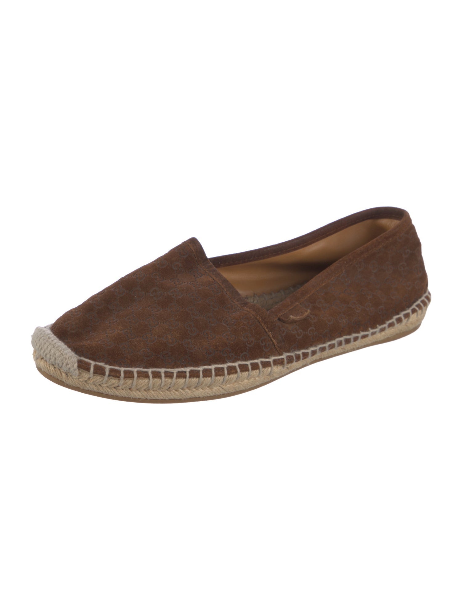Gucci Microguccissima Pattern Suede Espadrilles