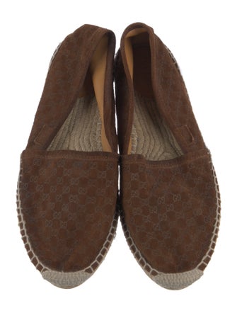 Gucci Microguccissima Pattern Suede Espadrilles